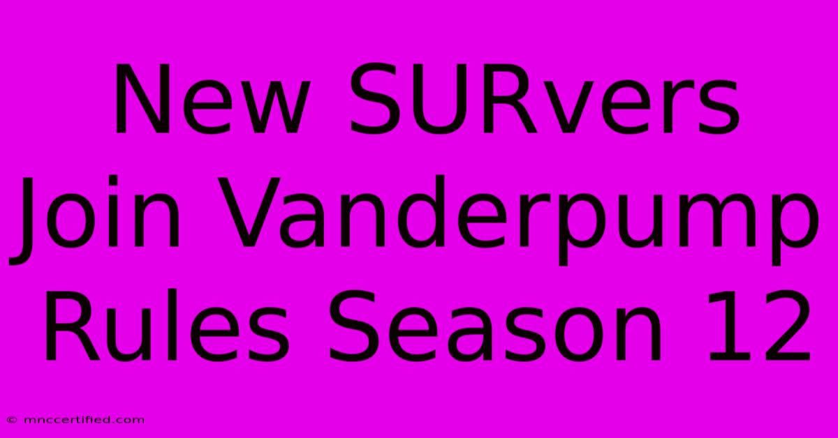 New SURvers Join Vanderpump Rules Season 12