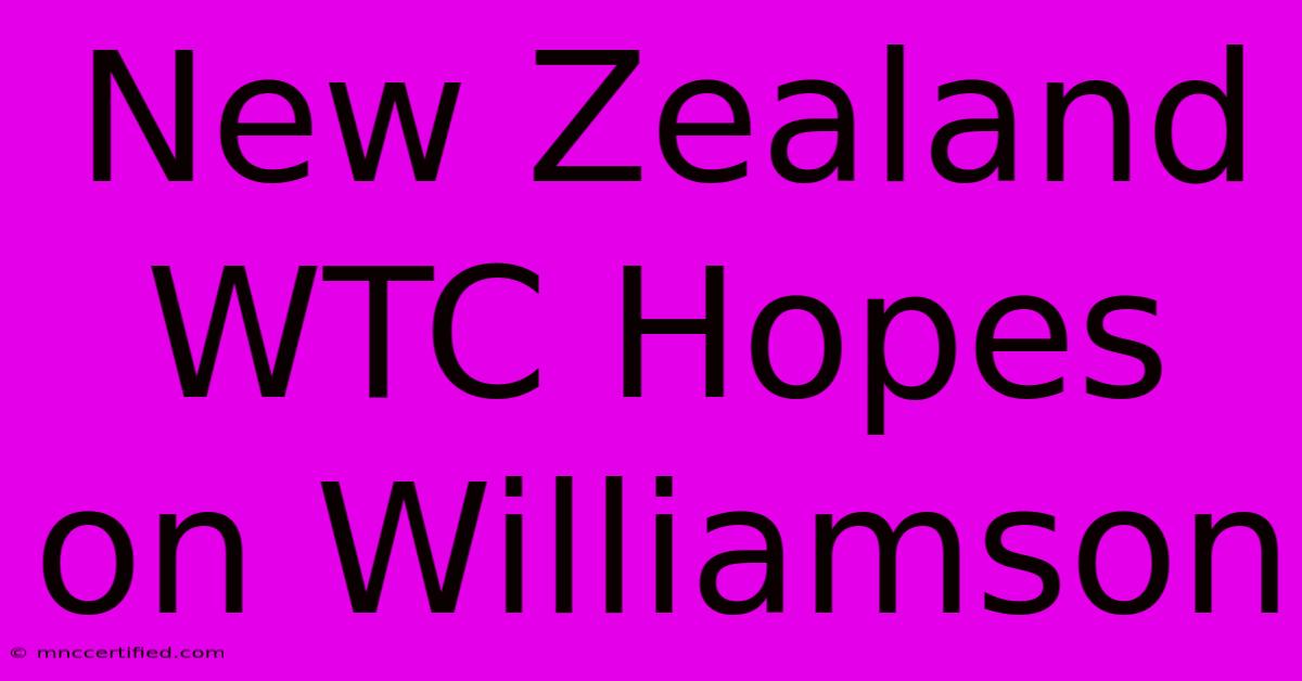 New Zealand WTC Hopes On Williamson