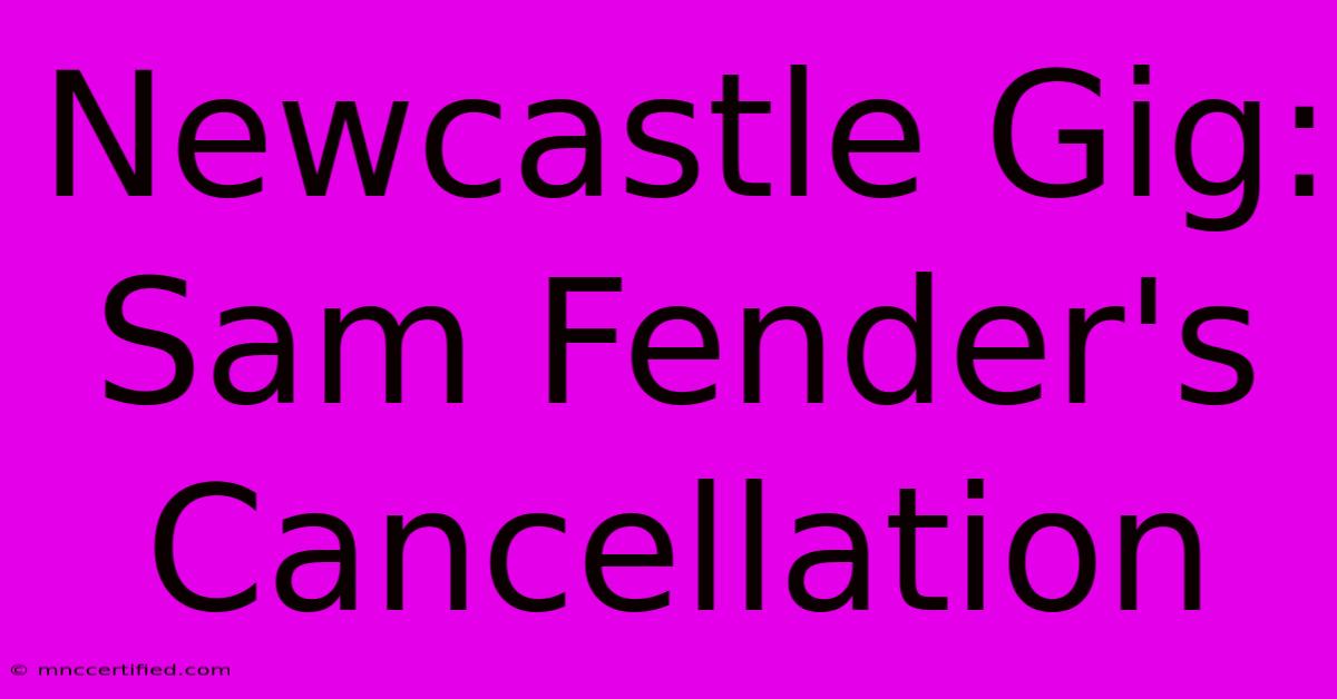 Newcastle Gig: Sam Fender's Cancellation