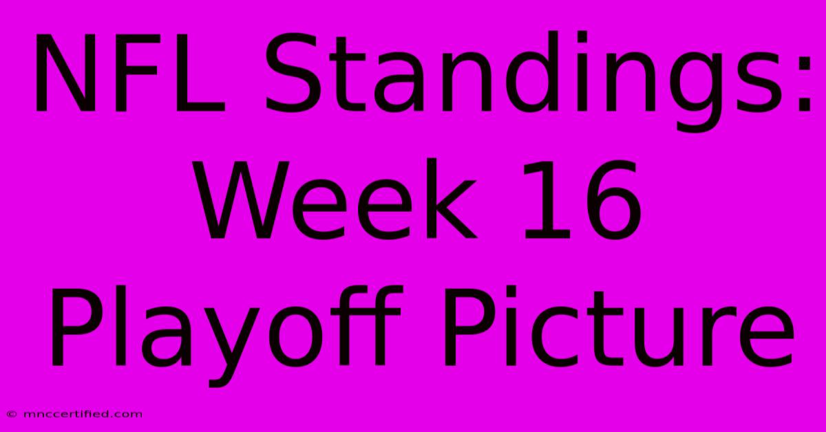 NFL Standings: Week 16 Playoff Picture