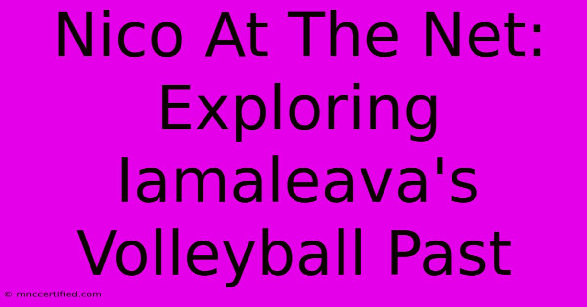 Nico At The Net: Exploring Iamaleava's Volleyball Past