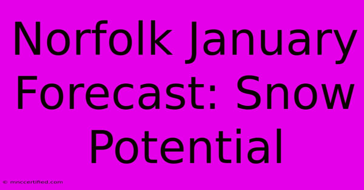 Norfolk January Forecast: Snow Potential