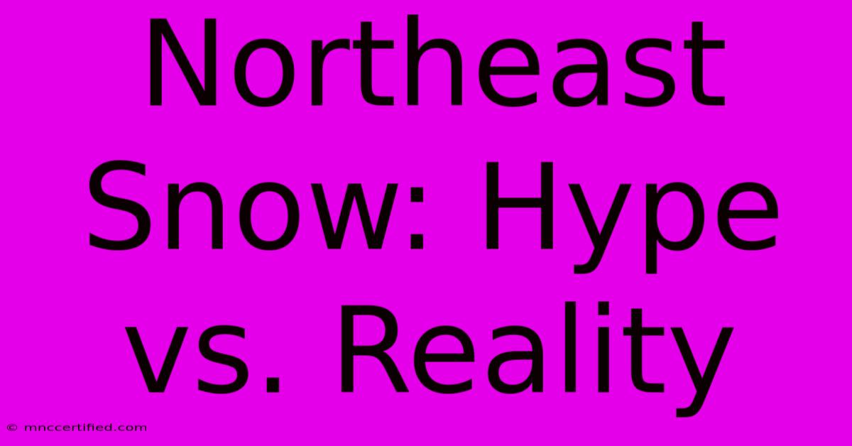 Northeast Snow: Hype Vs. Reality