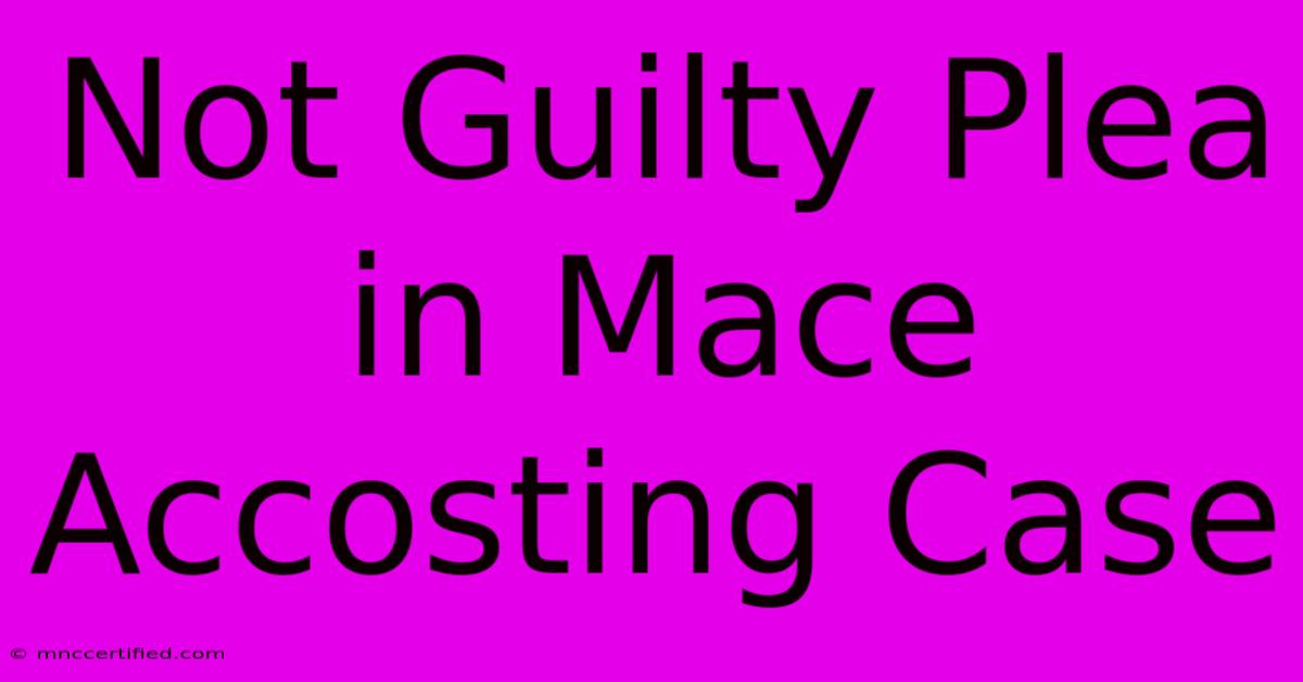 Not Guilty Plea In Mace Accosting Case