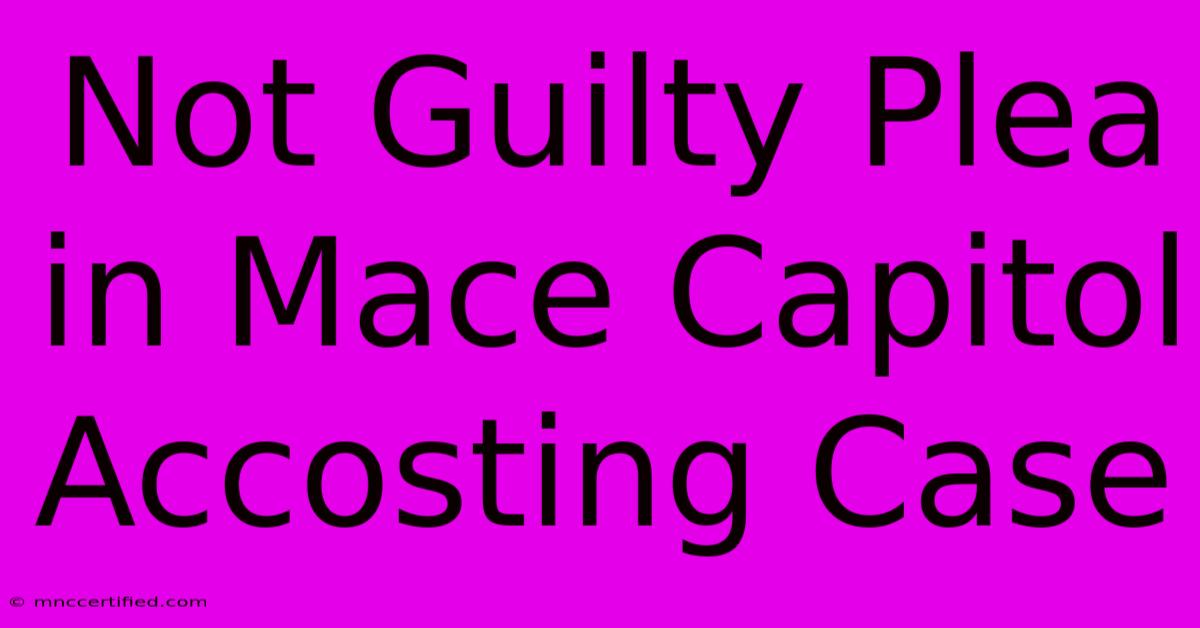 Not Guilty Plea In Mace Capitol Accosting Case