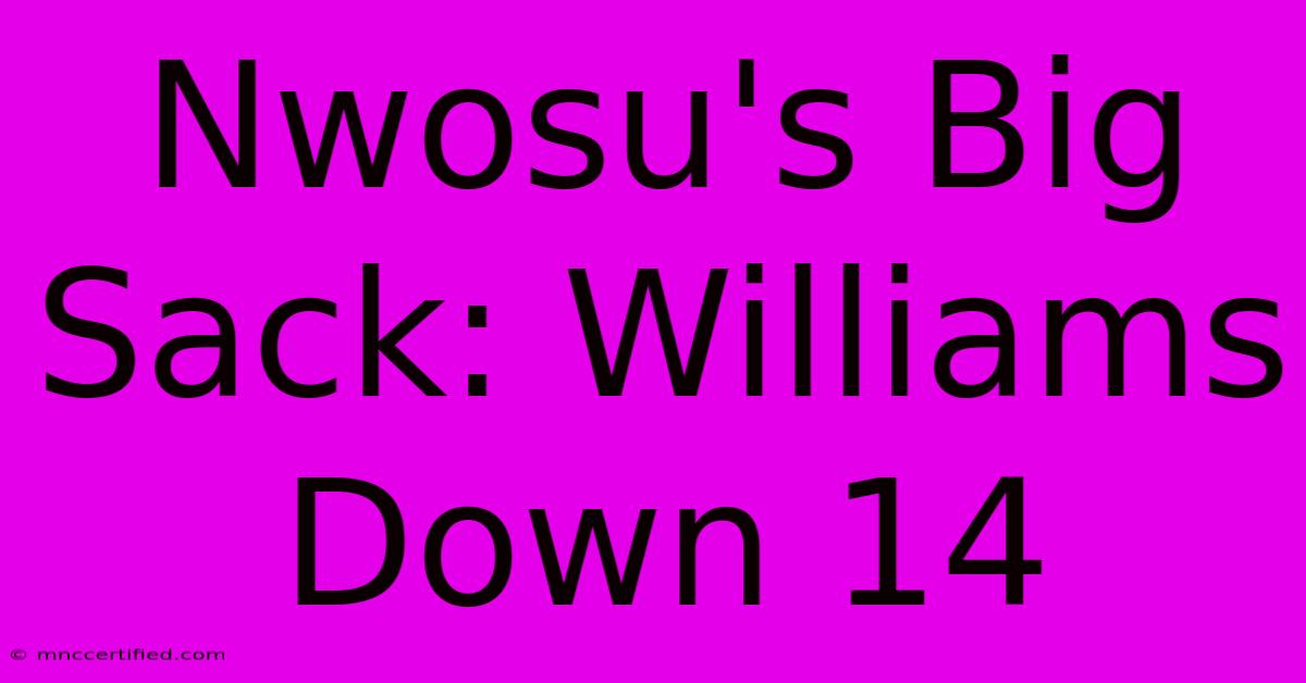 Nwosu's Big Sack: Williams Down 14