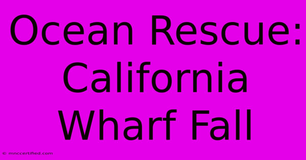 Ocean Rescue: California Wharf Fall