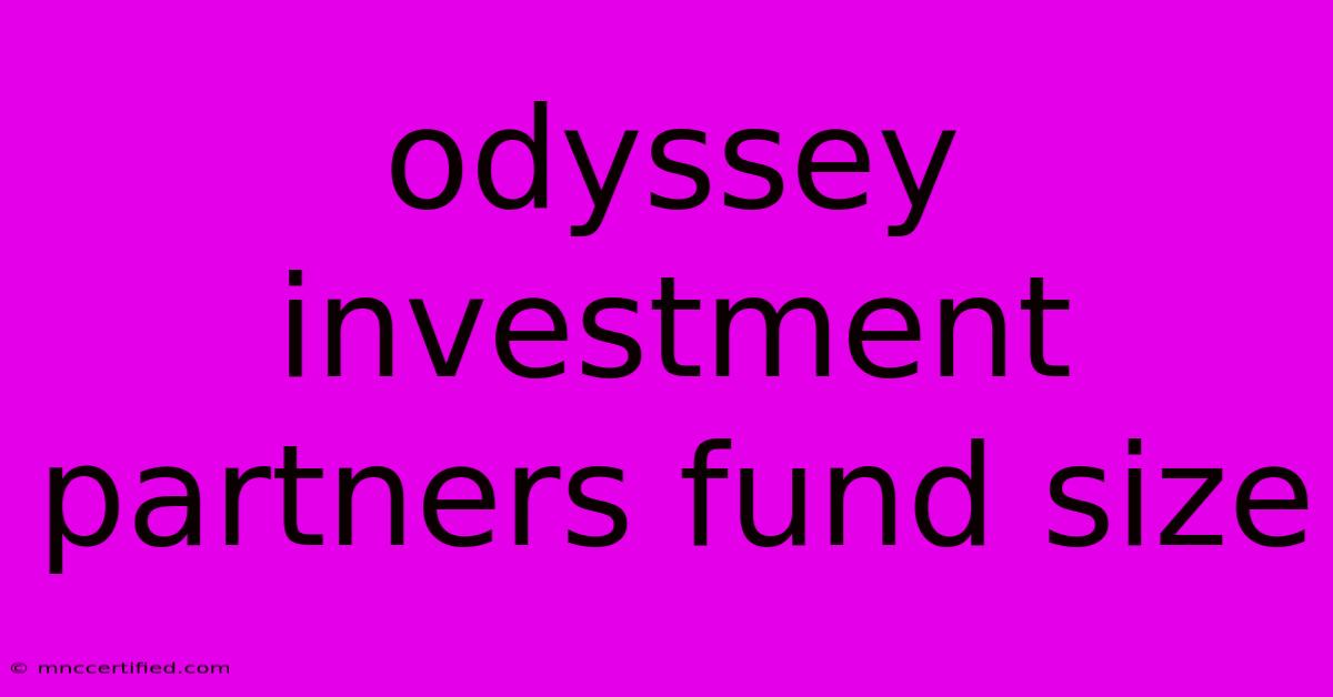 Odyssey Investment Partners Fund Size