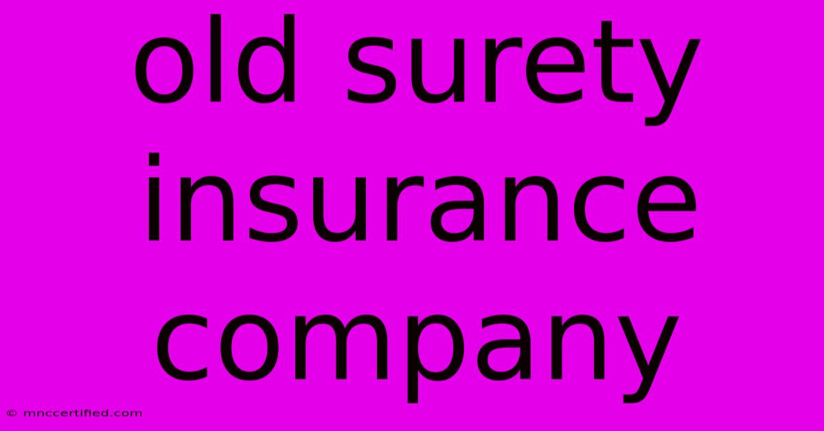 Old Surety Insurance Company