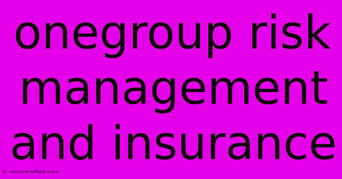 Onegroup Risk Management And Insurance