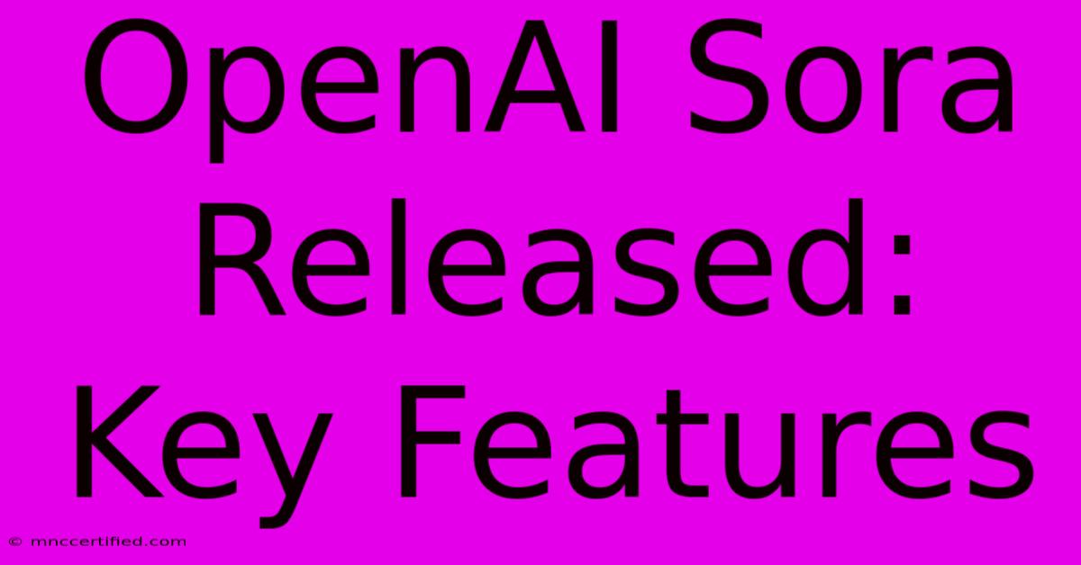 OpenAI Sora Released: Key Features