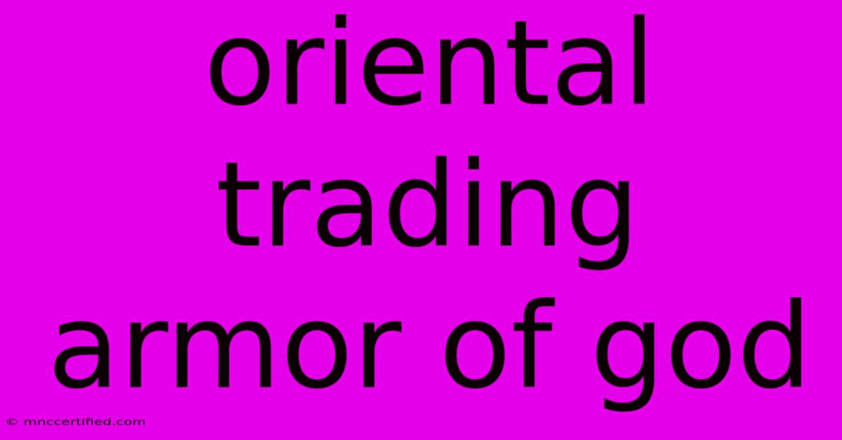 Oriental Trading Armor Of God