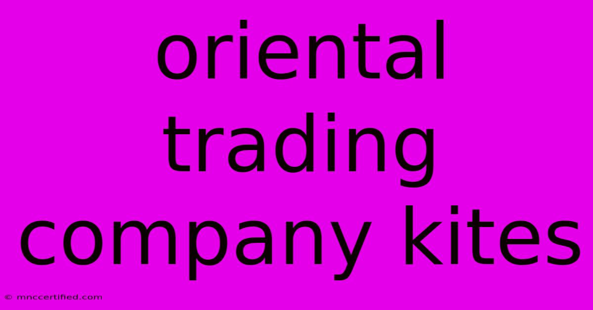 Oriental Trading Company Kites