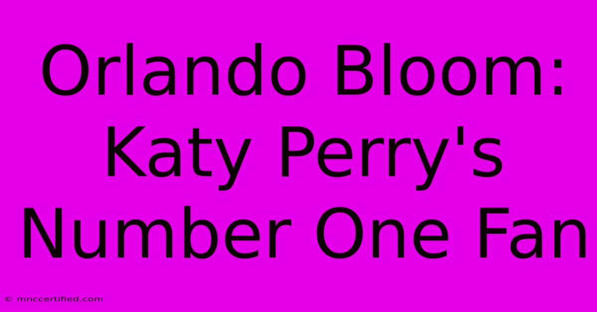 Orlando Bloom: Katy Perry's Number One Fan