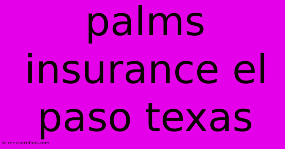 Palms Insurance El Paso Texas