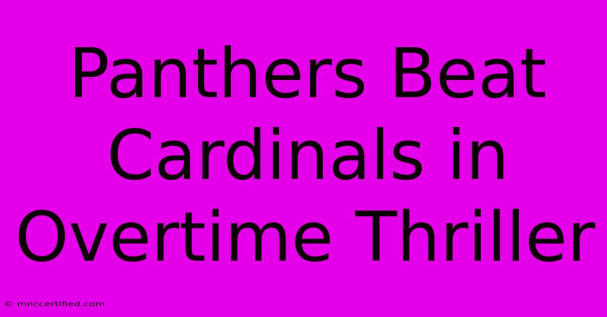 Panthers Beat Cardinals In Overtime Thriller