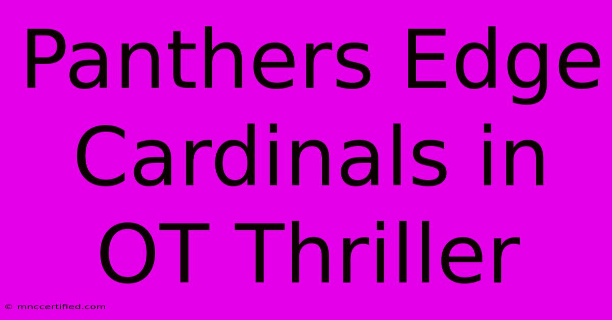 Panthers Edge Cardinals In OT Thriller