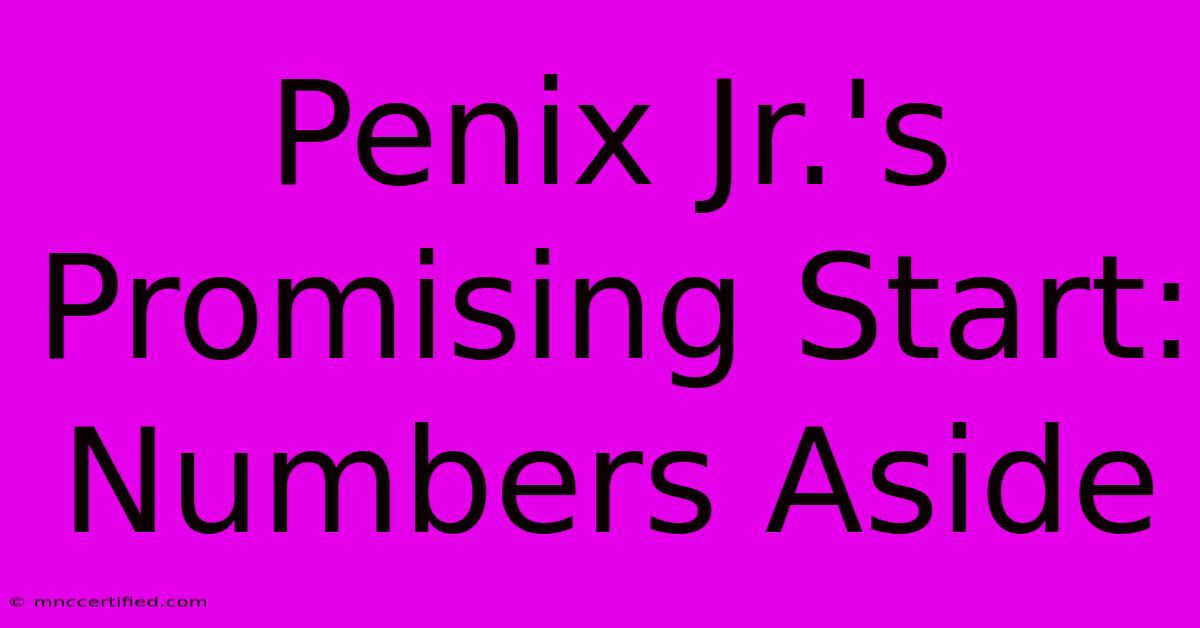 Penix Jr.'s Promising Start: Numbers Aside