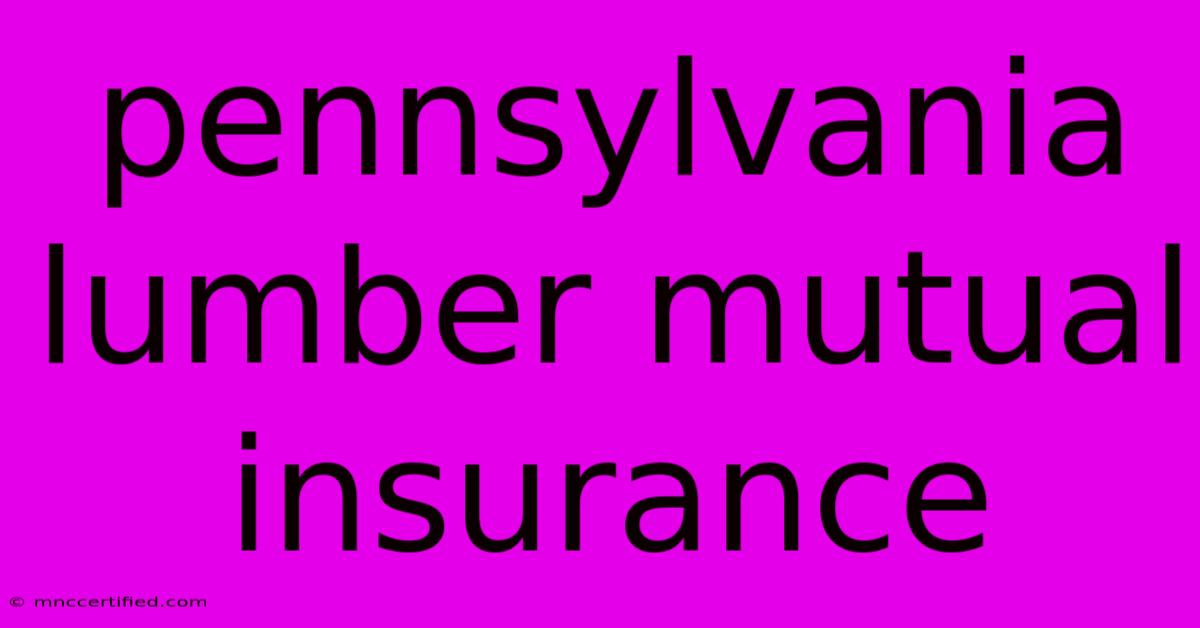 Pennsylvania Lumber Mutual Insurance