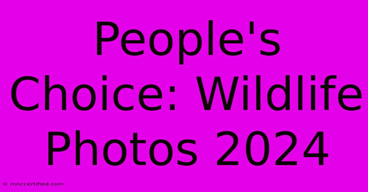 People's Choice: Wildlife Photos 2024