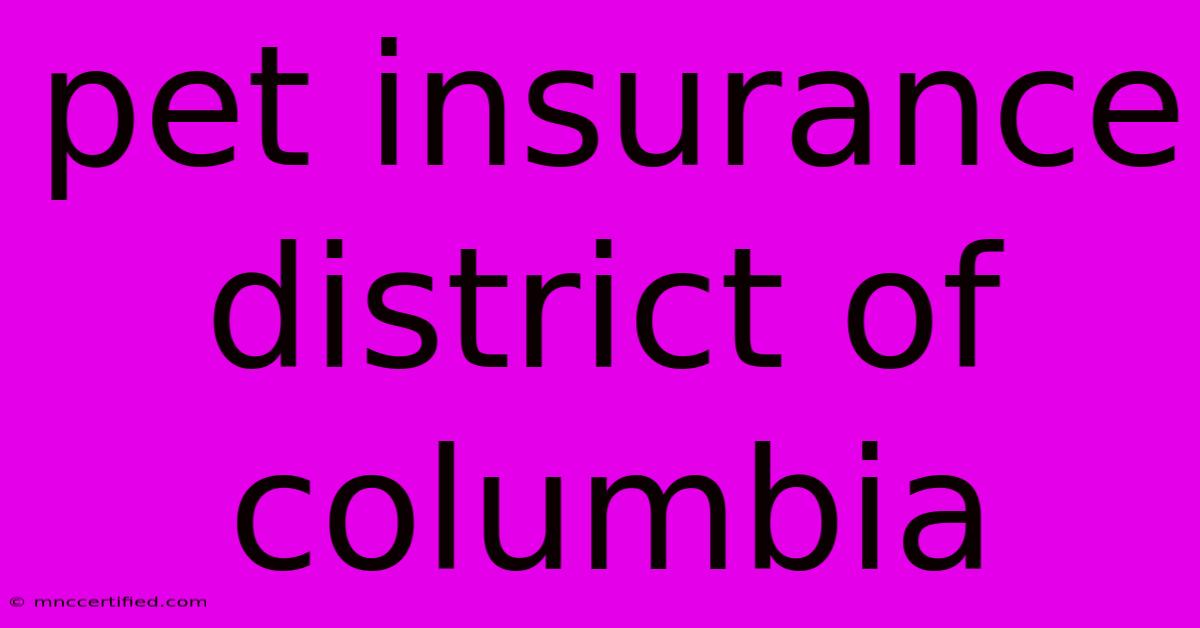 Pet Insurance District Of Columbia