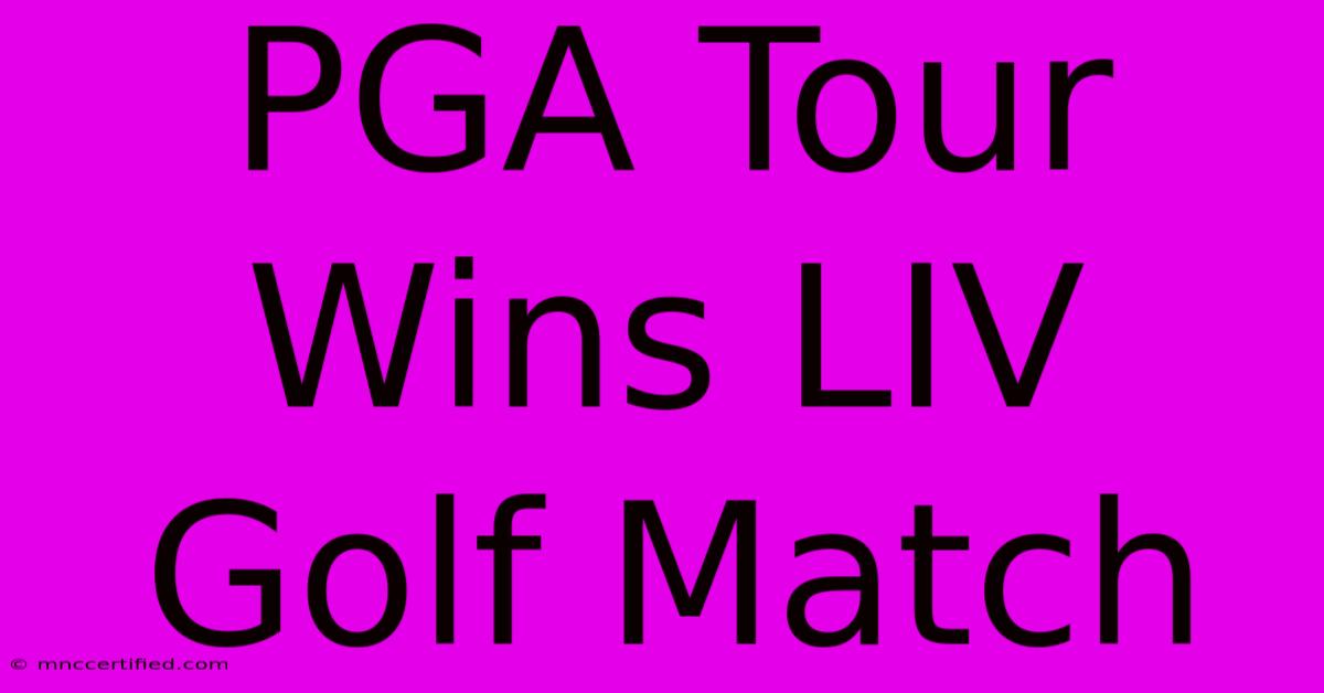 PGA Tour Wins LIV Golf Match