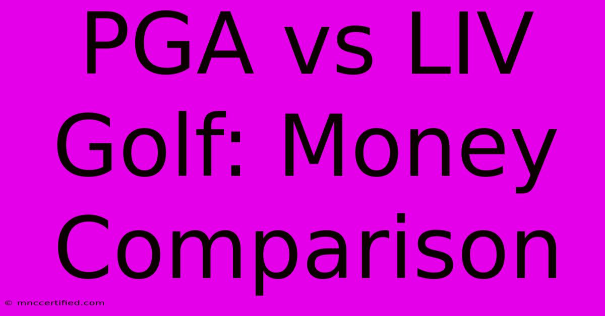 PGA Vs LIV Golf: Money Comparison