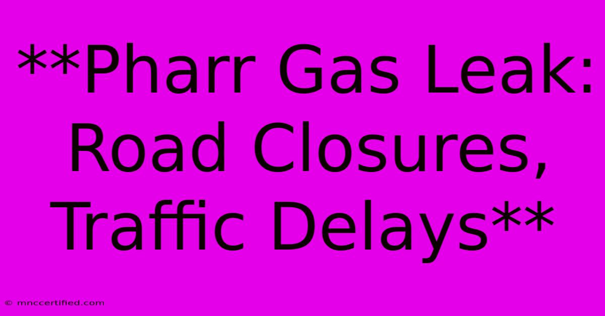 **Pharr Gas Leak: Road Closures, Traffic Delays**