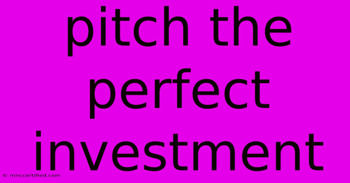 Pitch The Perfect Investment