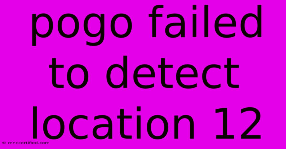 Pogo Failed To Detect Location 12