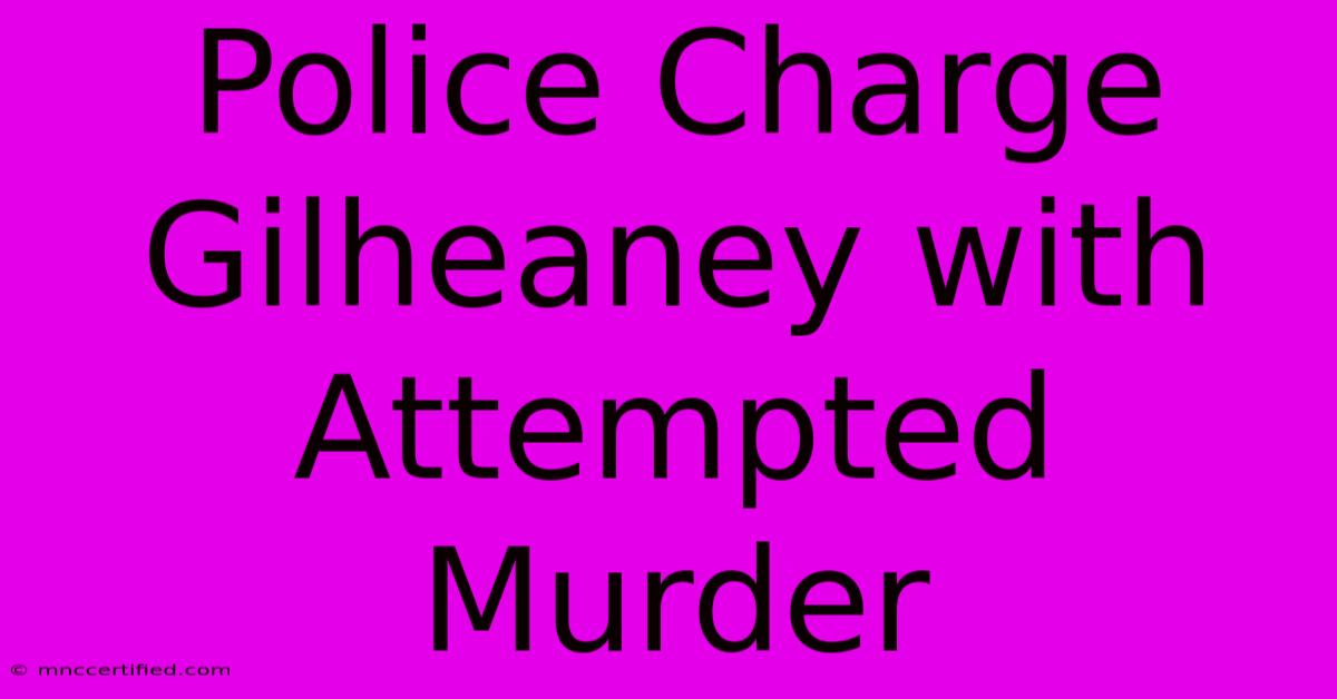 Police Charge Gilheaney With Attempted Murder