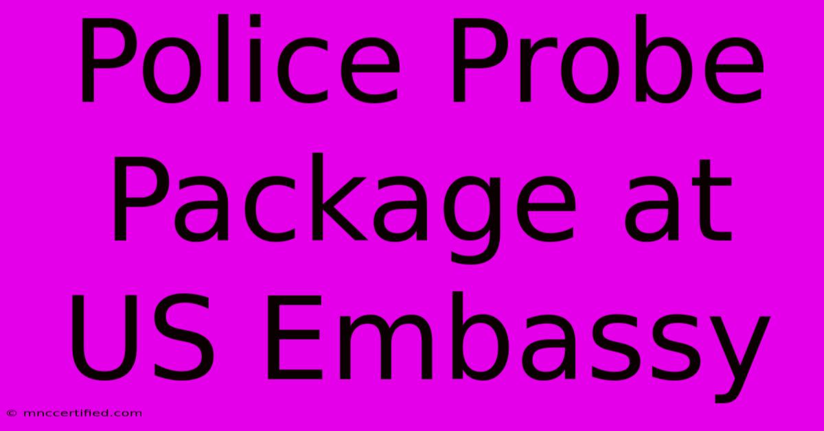 Police Probe Package At US Embassy