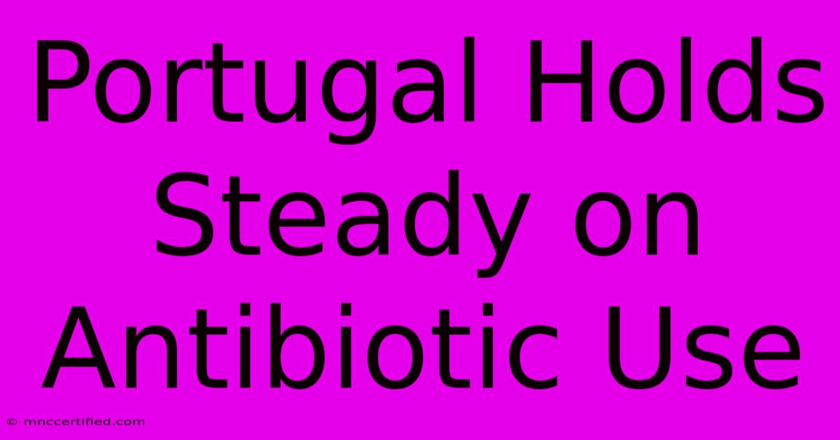 Portugal Holds Steady On Antibiotic Use