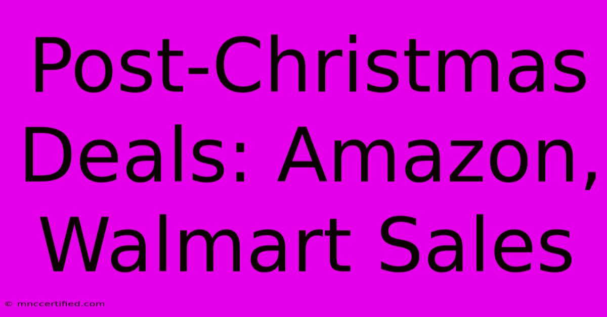 Post-Christmas Deals: Amazon, Walmart Sales