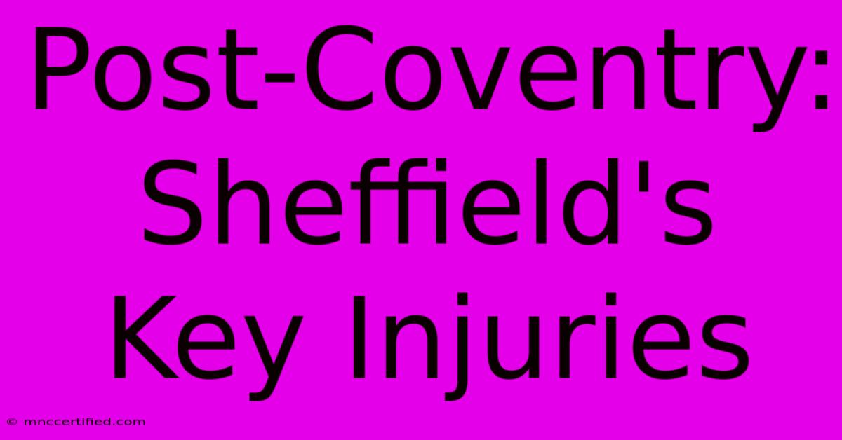 Post-Coventry: Sheffield's Key Injuries