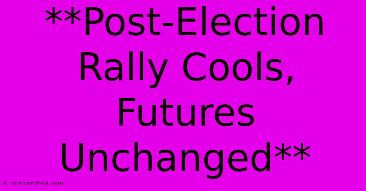 **Post-Election Rally Cools, Futures Unchanged**