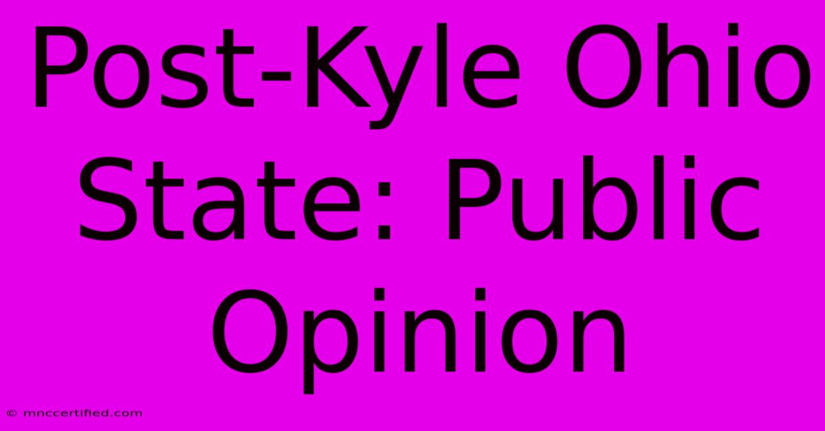 Post-Kyle Ohio State: Public Opinion