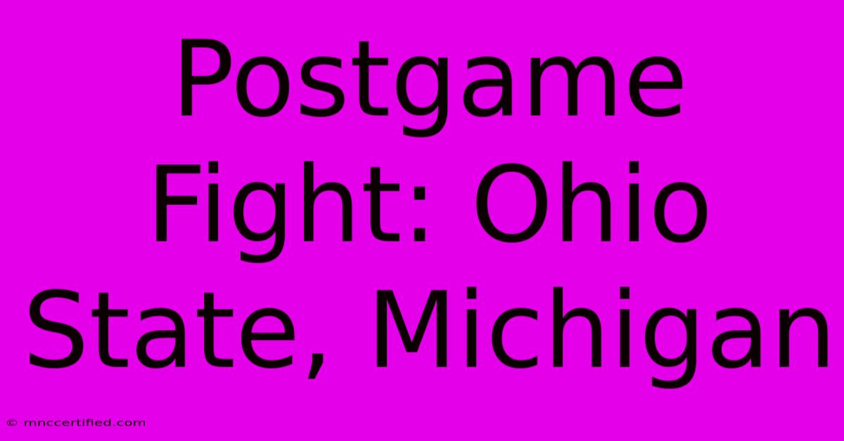 Postgame Fight: Ohio State, Michigan