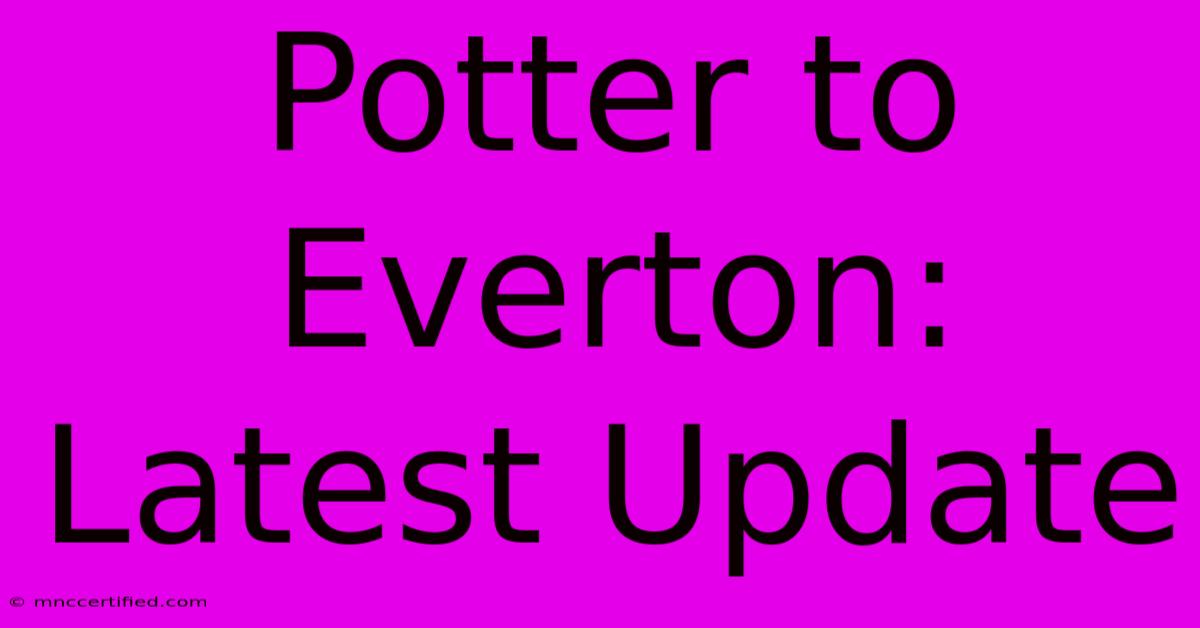 Potter To Everton: Latest Update