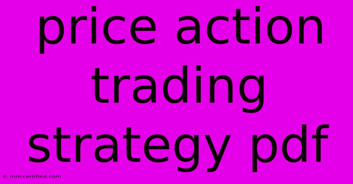 Price Action Trading Strategy Pdf