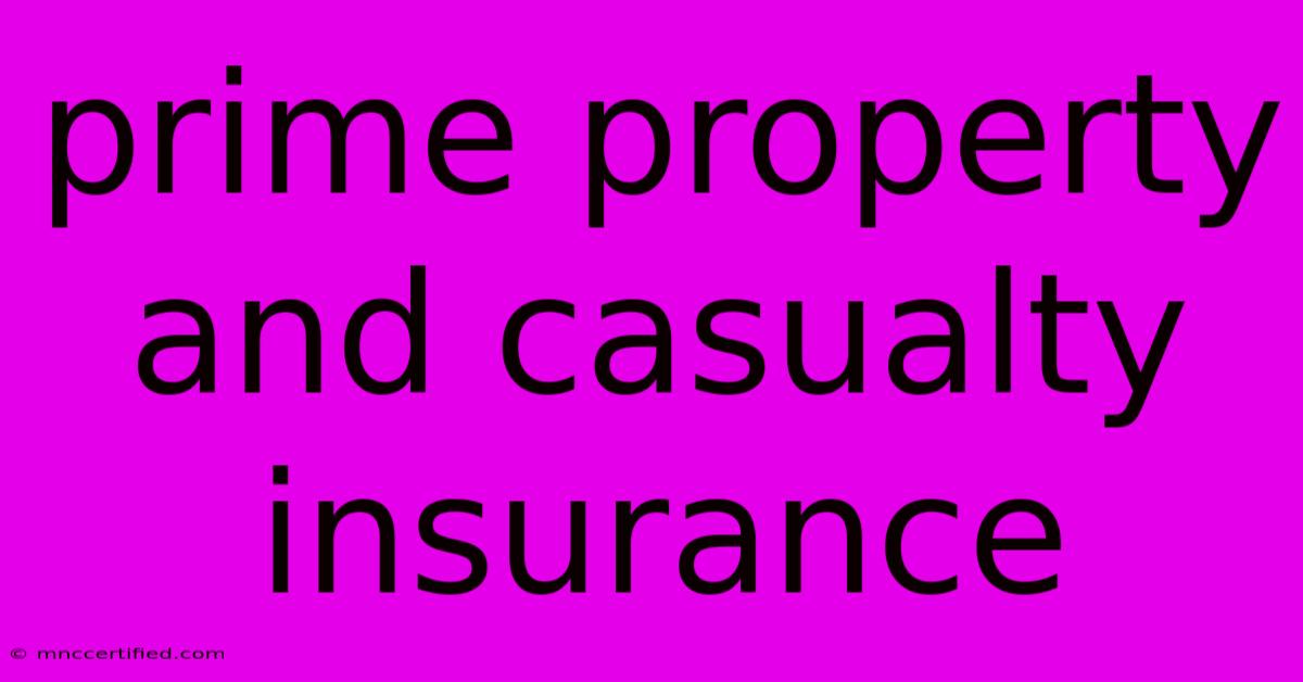 Prime Property And Casualty Insurance