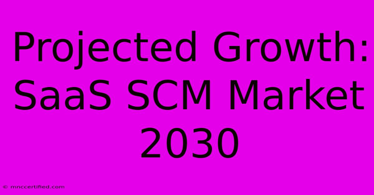 Projected Growth: SaaS SCM Market 2030