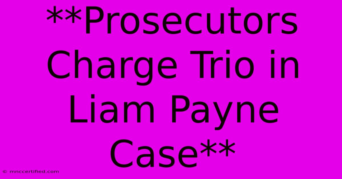 **Prosecutors Charge Trio In Liam Payne Case**