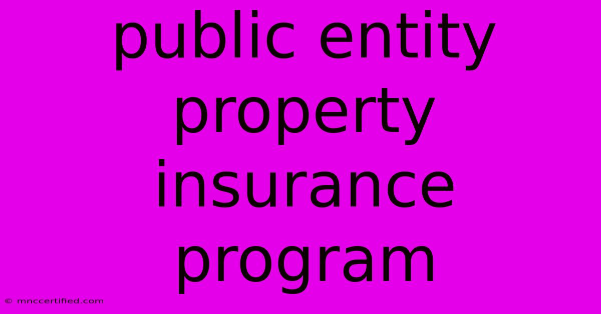 Public Entity Property Insurance Program