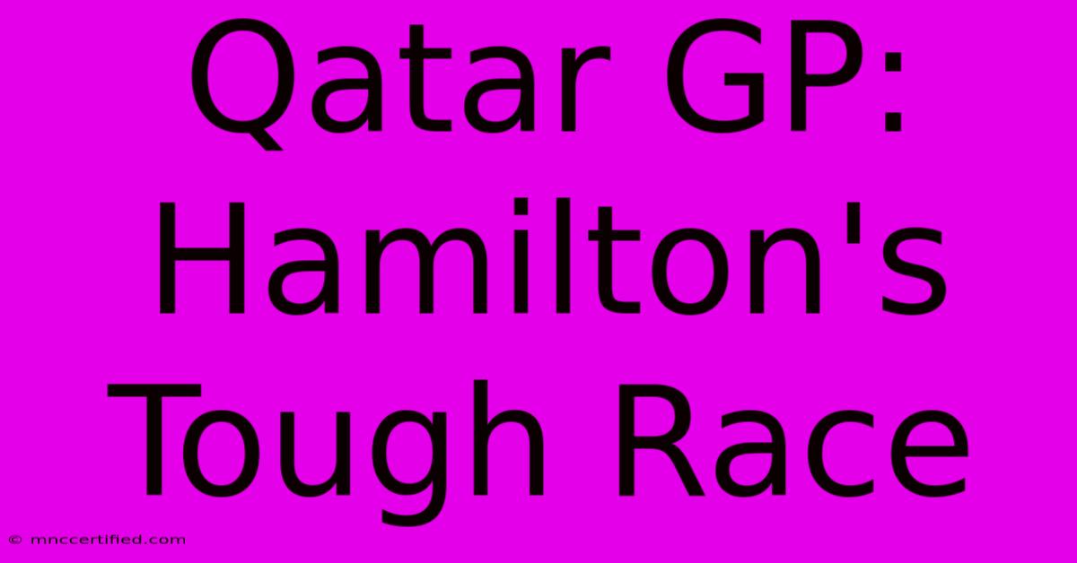 Qatar GP: Hamilton's Tough Race