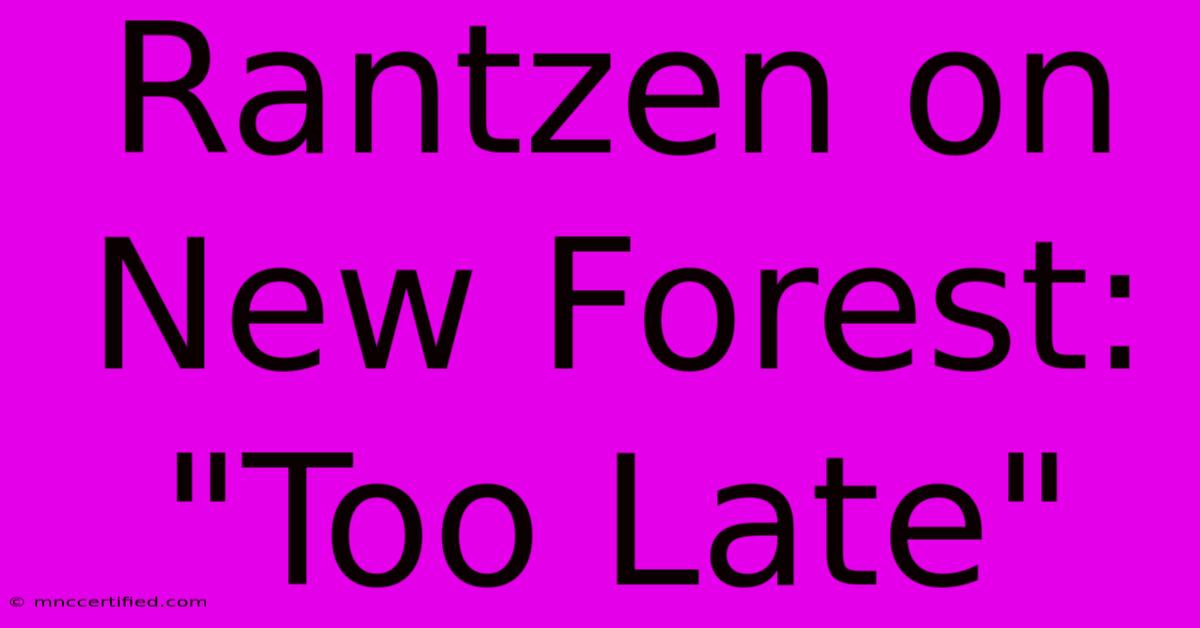 Rantzen On New Forest: 