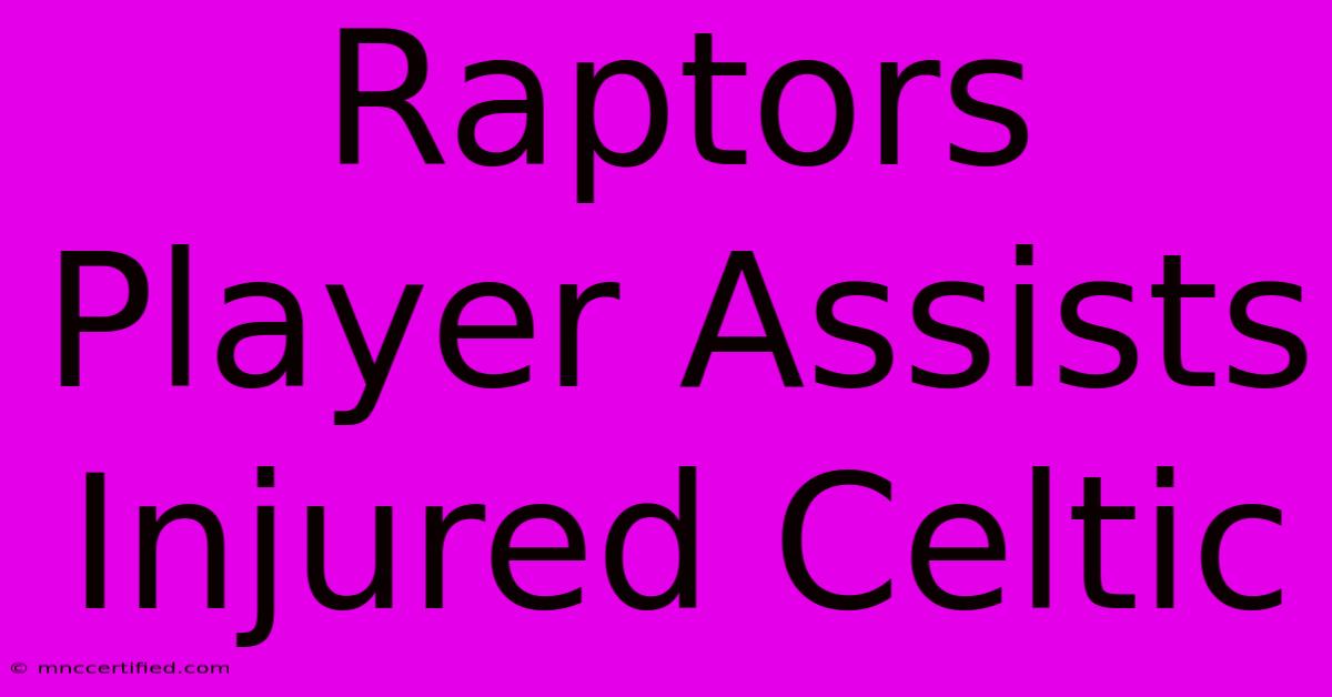 Raptors Player Assists Injured Celtic