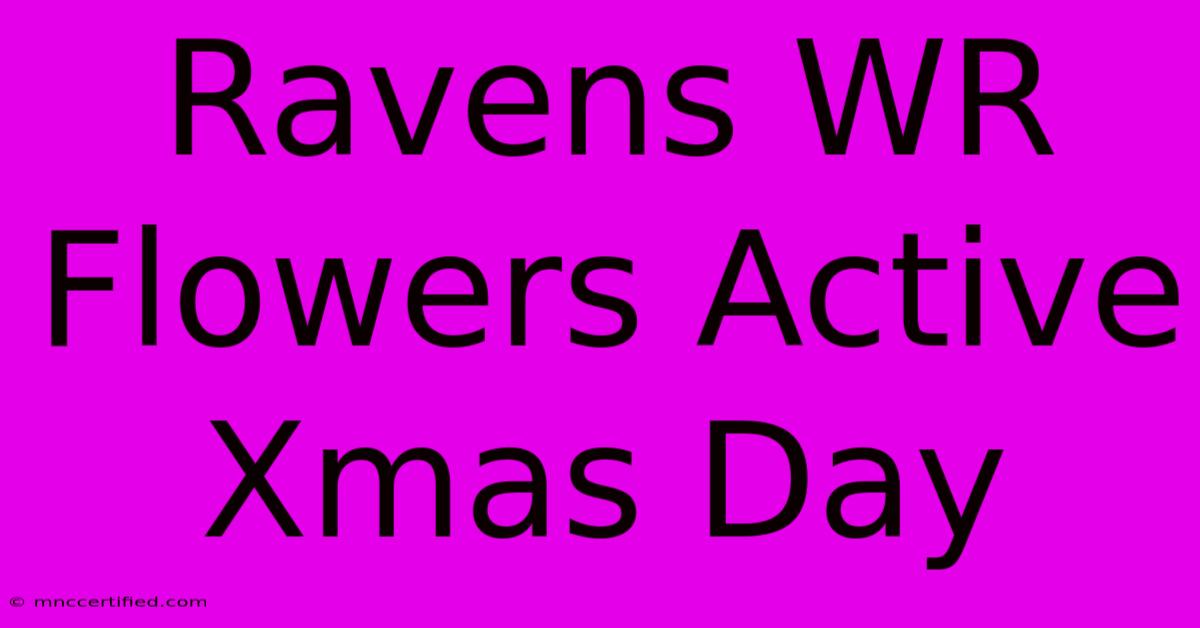 Ravens WR Flowers Active Xmas Day