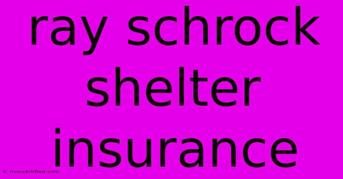 Ray Schrock Shelter Insurance