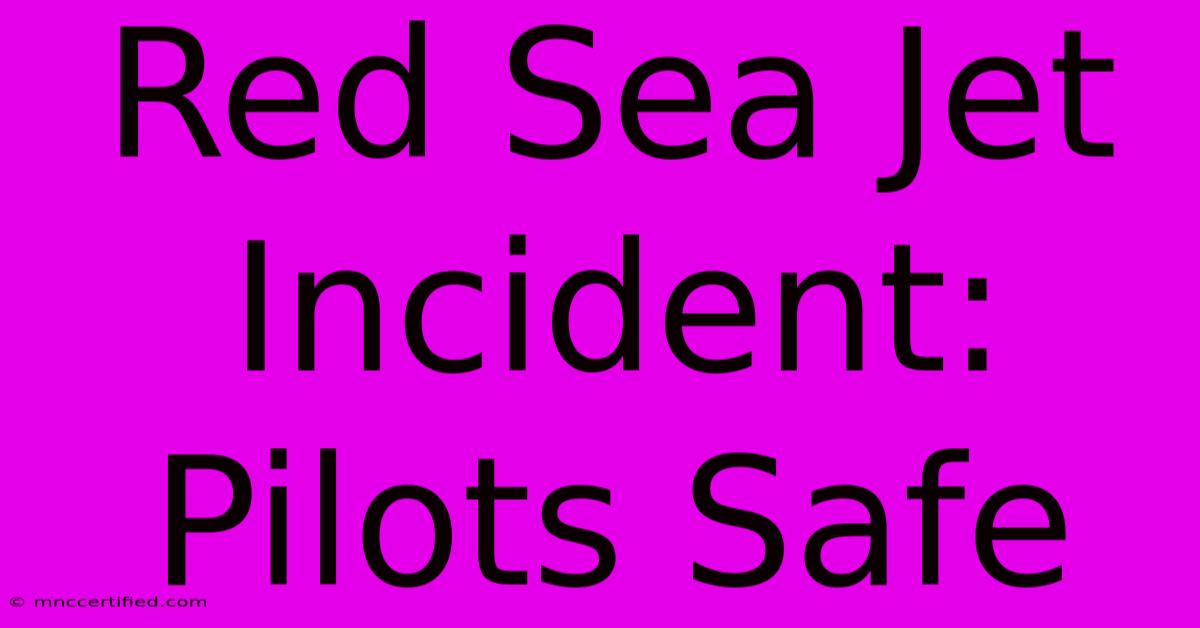 Red Sea Jet Incident: Pilots Safe